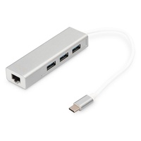Digitus USB Type-C 3-Port Hub + Gigabit Ethernet