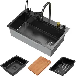 ML-Design Edelstahl Küchenspüle Einbauspüle Spüle Spülbecken mit Ablaufgarnitur 75x46 cm