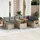 vidaXL Garten-Lounge-Set 9-tlg. beige