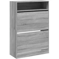 VidaXL Schuhschrank mit 2 Klappen Grau Sonoma 80x34x116 cm