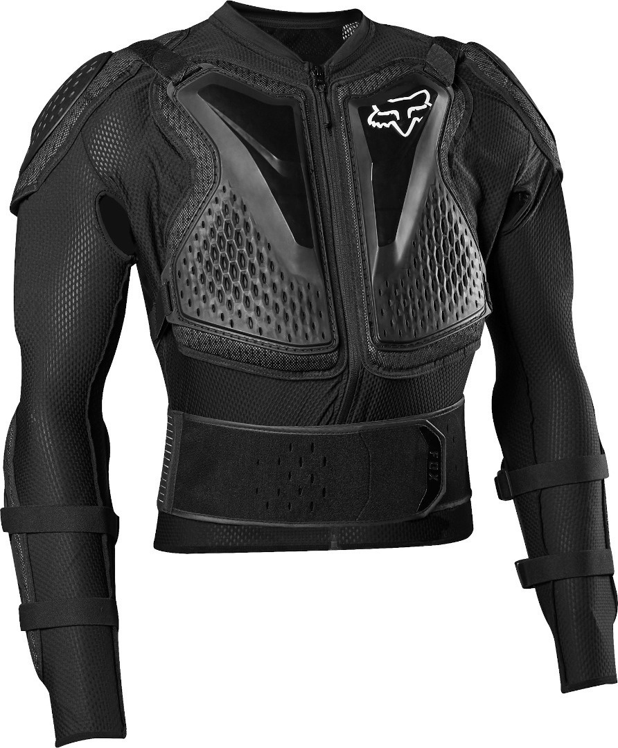 FOX Titan Jugend Motocross Protektorenjacke, schwarz