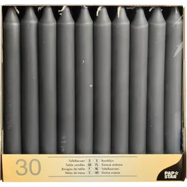 Papstar Tafelkerzen 30 St. Ø 2,1 cm 19,6 cm grau