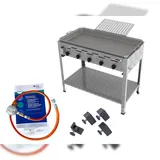 ChattenGlut Gasbräter 5-flammig 22,5kW Standgerät Stahlpfanne mit Reibekuchen Aufsatz mit DGUV