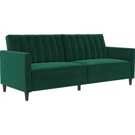 dorel home 3-Sitzer Celine, Rückenlehne 2-teilig und 3-fach verstellbar, Sitzhöhe 43 cm grün
