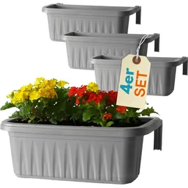 GarPet Blumenkasten 50 x 20 x 18,5 cm Grau