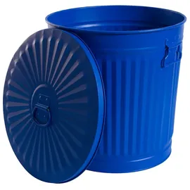 H&D Manufaktur Ascheeimer Metall 62 l Ø 42 cm Höhe 47,5 cm Blau