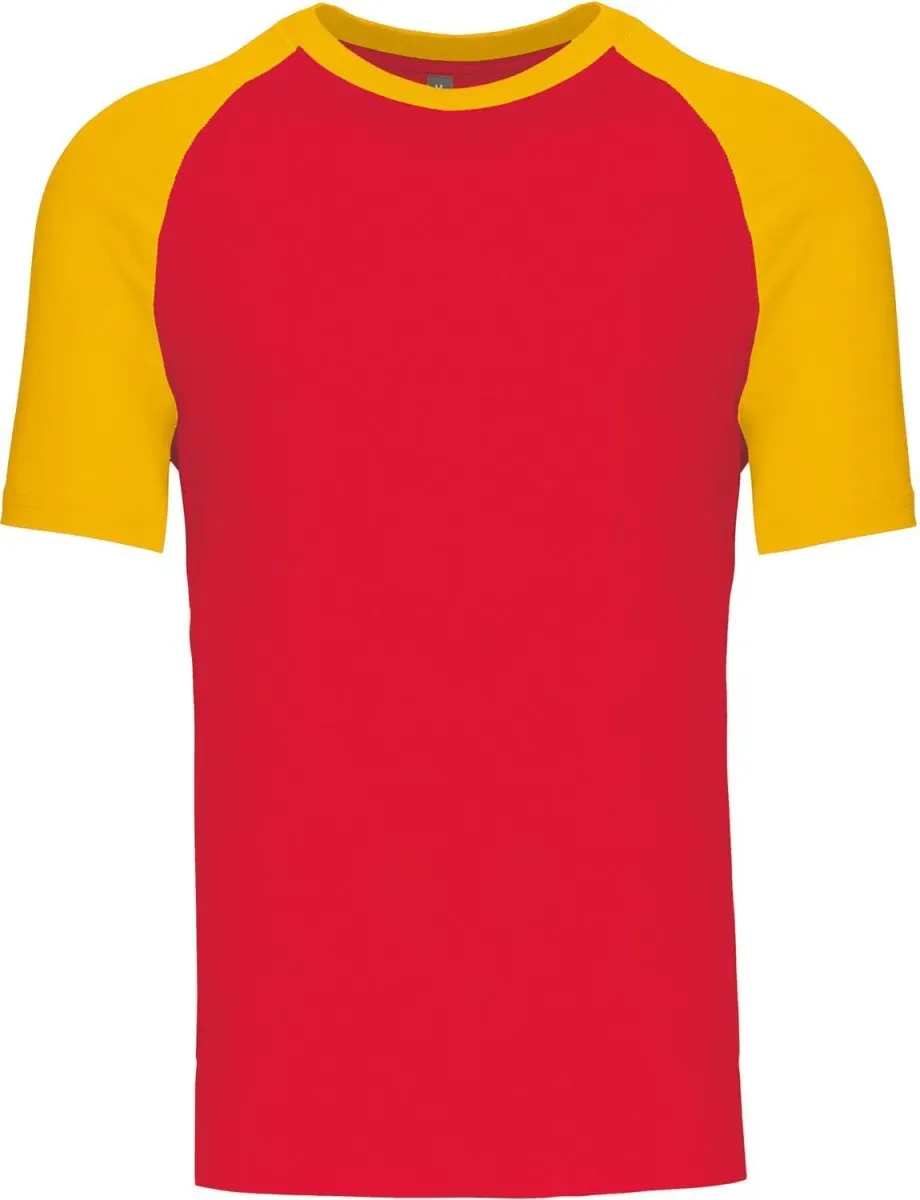 Kariban Unisex Baseball T-Shirt K330 red/yellow S
