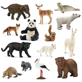 Schleich Spielfigur wilde Tiere der Welt 14-teilig