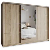 masseno Schwebetürenschrank VARO 250 x 205 x 60 cm Braun