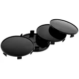 BRANDT AUTOMOTIVE Radkappe 4x 61mm Nabenkappen Radnaben Kappen Schwarz Gewölbt für AUDI