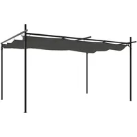 VidaXL Pergola mit Schiebedach Anthrazit 395x292x230 cm