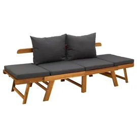 vidaXL 3-in-1 Gartenbank 3-in-1 110 x 60 x 90 cm Natur/Grau