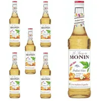6 Flaschen | MONIN PRALINÉ-NUSS | 0,7L je Flasche | Nuss und Pralinenduft