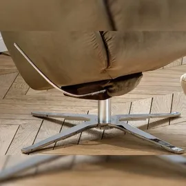 KAWOLA RANDY Drehsessel Velvet olivgrün