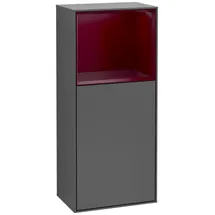 Villeroy & Boch Villeroy und Boch Finion Seitenschrank F510HBGK 41,8x93,6x27cm, rechts, Regal oben Peony Matt, Anthracite matt