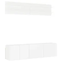 VidaXL 6-tlg. Wohnwand Weiß Holzwerkstoff