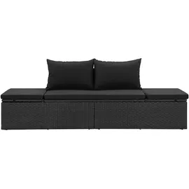 vidaXL Loungesofa schwarz