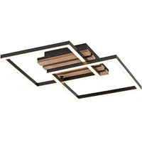 just light. AKUSTIKA 1 LED eckig braun, schwarz