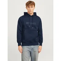 JACK & JONES Herren, Hoodie Kapuzenpullover JORFREDERIKSBERG- regular fit, Regular Fit blau XL