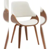 CLP Esszimmerstuhl Vangale Stoff HBT: 86x52x54 cm walnuss/creme