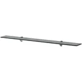 vidaXL Wand Regal Glasregal Glasboden Glasablage Badregal Schwarz 100x10 cm 8 mm