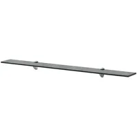 vidaXL Wand Regal Glasregal Glasboden Glasablage Badregal Schwarz 100x10 cm 8 mm