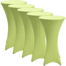 Beautissu Stehtischhusse Stretch Grün Ø 80 cm 5er Set