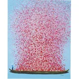Kare Bild Touched Flower Boat Blau, Pink 80x100cm