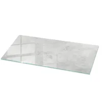 Tulup Tischplatte Hellgrau, Glas 125x50x0.4 cm Esszimmer, Tische, Esstische,