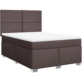 vidaXL Boxspringbett 140 x 200 cm Dunkelbraun