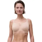 Bügel-BH CHANTELLE "EASY BLISS", Damen, Gr. 85, Cup B, golden beige, Obermaterial: 75% Polyamid, 25% Elasthan, BHs Bügel-BH, Spitze, Blickdichtes Gewebe