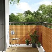 vidaXL Balkon-Sichtschutz Hellbraun 300x80 cm Poly Rattan