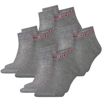 Tommy Hilfiger Herren Quarter Socken SUSTAINABLE STRIPE 4er, 6er, 8er Pack in 43-46 Grau 002 8er Pack