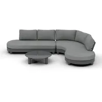 BEST Freizeitmöbel BEST Salerno – Lounge-Gruppe Anthrazit