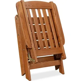 Konsimo Gartenmöbel-Set Hergestellt in EU und Handgefertigt "ALCES", braun, aus massivem Kiefernholz, 160/210x73x90 | 663x106x73 cm - Braun