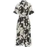 VIVANCE Hemdblusenkleid Schwarz/Sand Blumen 40