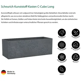 Scheurich Kunststoff-Kasten C-Cube Long, rechteckig, Schwarz