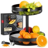 Moritz & Moritz Obst Etagere Schwarz Metall - Obstkorb Etagere Schwarz – Obstschale Etagere Schwarz