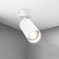 Karyoosi Deckenstrahler LED 1 Flammig, LED Deckenleuchte GU10, Deckenlampe Spot Schwenkbar 360° Deckenstrahler, für Wohnzimmer Schlafzimmer Küche, Nein GU10 Leuchtmittel,Weiß Matt