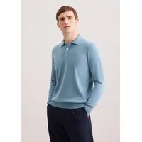 Seidensticker Polokragenpullover SEIDENSTICKER "Schwarze Rose", Herren, Gr. M, mint, 100% Wolle, unifarben, regular fit, Pullover, 1/1 Kragen Uni