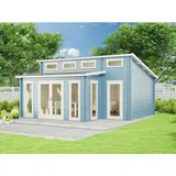 FinnTherm Gartensauna Lausitz Prima Naturbelassen 590 x 540 cm Wandstärke 40 mm