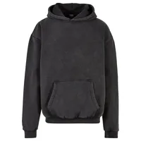 URBAN CLASSICS Stone Washed Hoody in schwarz Größe XXL