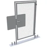 Schake Mobilzaun-Tür Klinke Panikschloss Klinke Silber