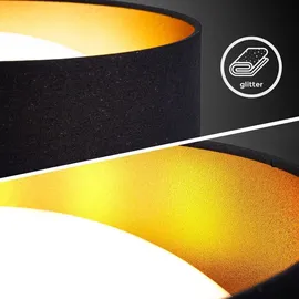 B.K.Licht - Deckenlampe Ø40 cm, - Schwarz/Gold