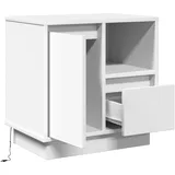 vidaXL Nachtschrank mit Schubladen 50 x 34,5 x 50 cm Weiß