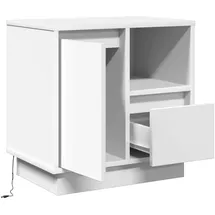vidaXL Nachtschrank mit Schubladen 50 x 34,5 x 50 cm Weiß