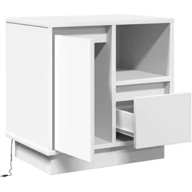 vidaXL Nachtschrank mit Schubladen 50 x 34,5 x 50 cm Weiß