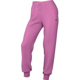 Nike Damen Hose W NSW Phnx FLC Mr Pant Std, Playful Pink/Black, XL