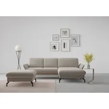 sit&more Ecksofa SIT & MORE "Fashion L-Form", braun (latte), B:253cm H:84cm T:165cm, Sofas, Ecksofa, wahlweise mit Kopfteilverstellung und Vorziehsitz, motorisch