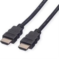 Roline HDMI High Speed Kabel mit Ethernet, schwarz, 1